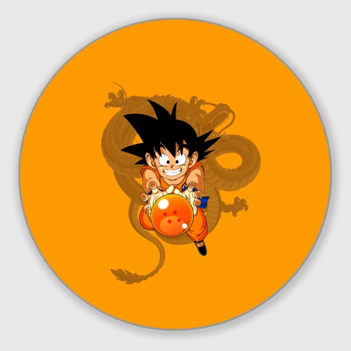 Круглый коврик для мышки Kid Goku