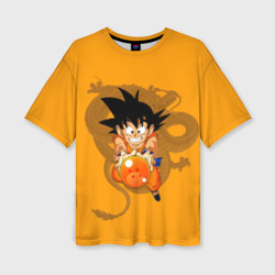 Женская футболка oversize 3D Kid Goku