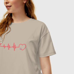 Женская футболка хлопок Oversize Медсестра Стетоскоп - фото 2