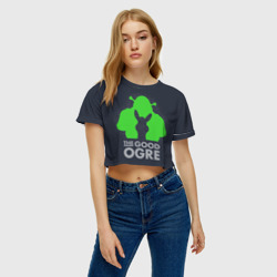 Женская футболка Crop-top 3D Добрый людоед - фото 2