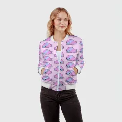 Женский бомбер 3D Нерпы - фото 2