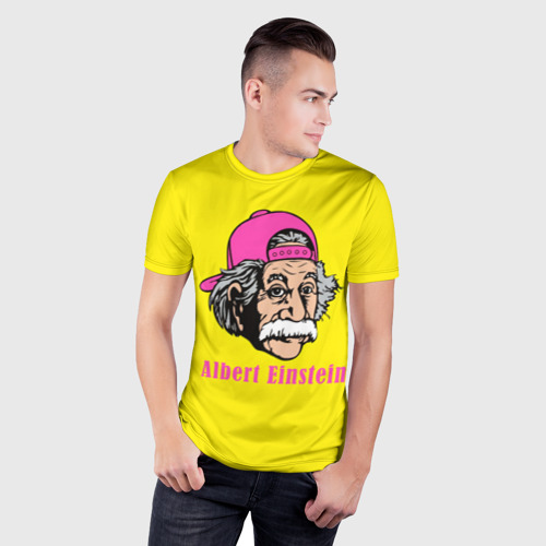 Мужская футболка 3D Slim Albert Einstein, цвет 3D печать - фото 3