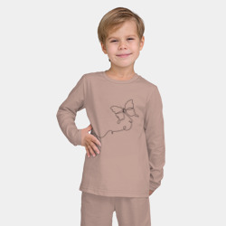 Детская пижама с лонгсливом хлопок Бабочка - фото 2