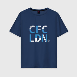 Женская футболка хлопок Oversize FC Chelsea CFC London 2021-22