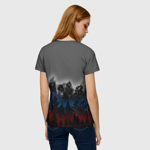 Женская футболка 3D Флаг из леса, цвет 3D печать - фото 4