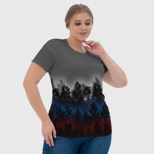 Женская футболка 3D Флаг из леса, цвет 3D печать - фото 6
