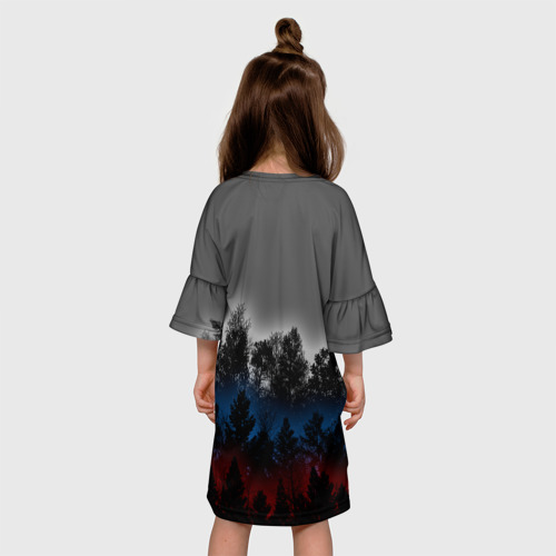 Детское платье 3D Флаг из леса, цвет 3D печать - фото 5