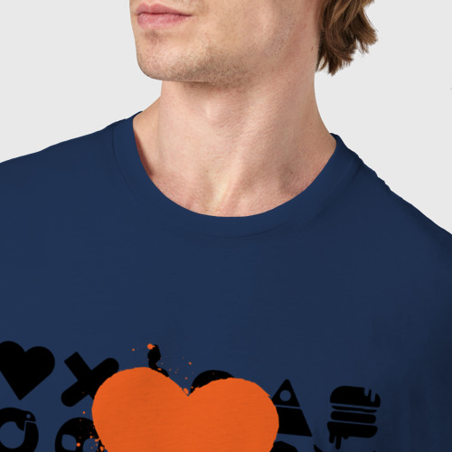 Мужская футболка хлопок Love Death & Robots, цвет темно-синий - фото 6