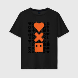 Женская футболка хлопок Oversize Love Death & Robots