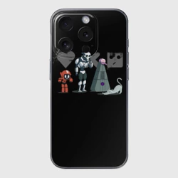 Чехол для iPhone 15 Pro силиконовый с защитой камеры Любовь, Смерть & Роботы