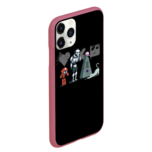 Чехол для iPhone 11 Pro Max матовый Любовь, Смерть & Роботы, цвет малиновый - фото 3