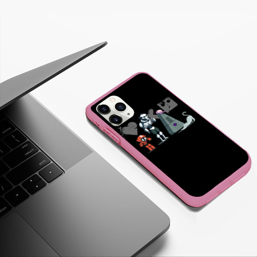 Чехол для iPhone 11 Pro Max матовый Любовь, Смерть & Роботы, цвет малиновый - фото 5