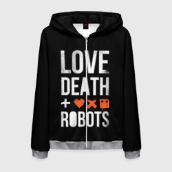 Мужская толстовка 3D на молнии Love Death + Robots