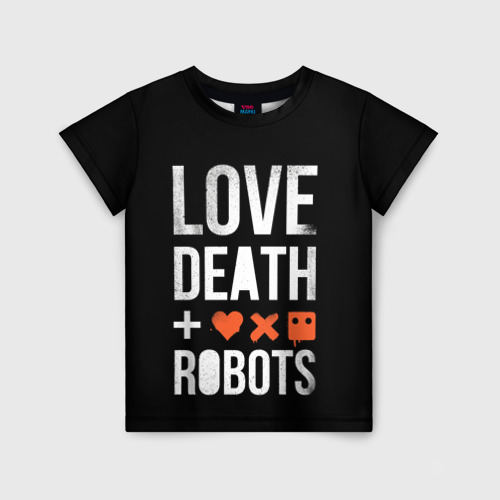 Детская футболка 3D Love Death + Robots, цвет 3D печать