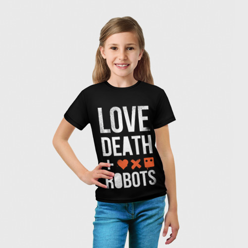 Детская футболка 3D Love Death + Robots, цвет 3D печать - фото 5