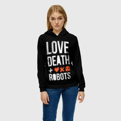 Женская толстовка 3D Love Death + Robots - фото 2