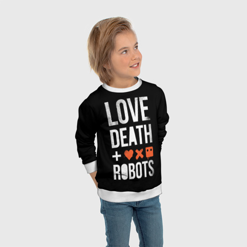 Детский свитшот 3D Love Death + Robots, цвет 3D печать - фото 5