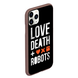 Чехол для iPhone 11 Pro Max матовый Love Death + Robots - фото 2