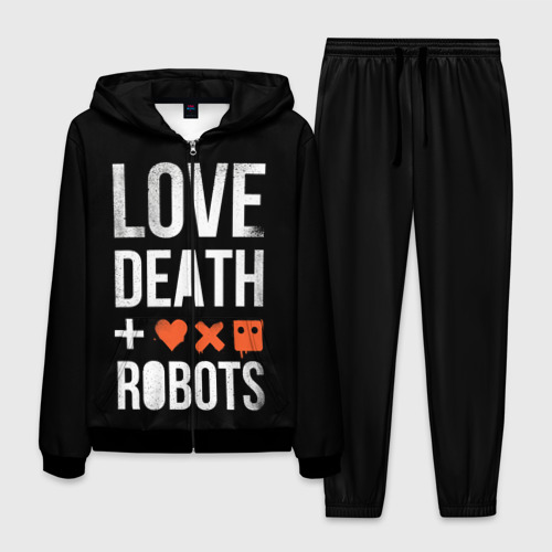 Мужской костюм 3D Love Death + Robots, цвет черный