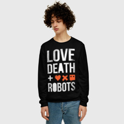 Мужской свитшот 3D Love Death + Robots - фото 2
