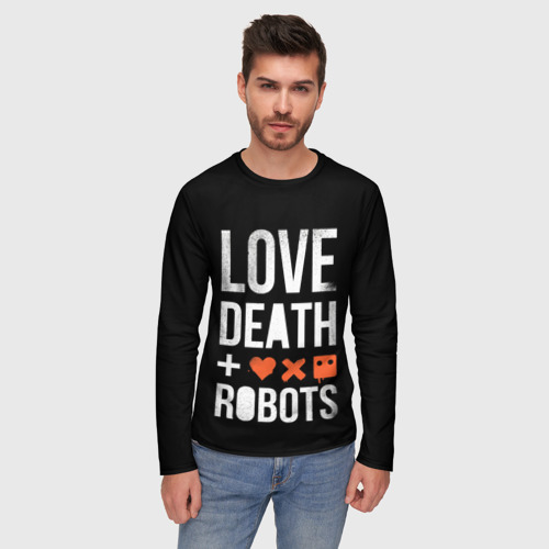 Мужской лонгслив 3D Love Death + Robots, цвет 3D печать - фото 3