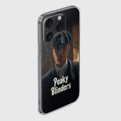 Чехол для iPhone 15 Pro силиконовый с защитой камеры Острые Козырьки Томас Шелби - фото 2