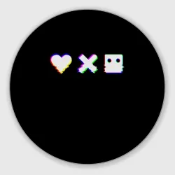 Круглый коврик для мышки Love Death and Robots Glitch