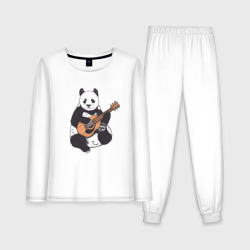 Женская пижама с лонгсливом хлопок Панда гитарист Panda Guitar