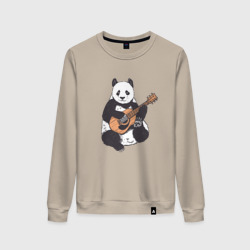 Женский свитшот хлопок Панда гитарист Panda Guitar
