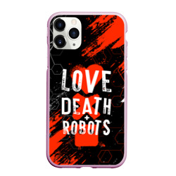 Чехол для iPhone 11 Pro Max матовый Любовь смерть и роботы соты