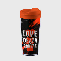 Термокружка-непроливайка Любовь смерть и роботы соты