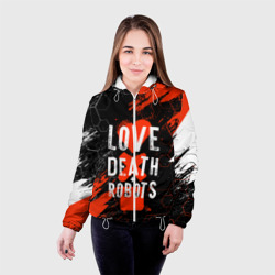 Женская куртка 3D Любовь смерть и роботы соты - фото 2