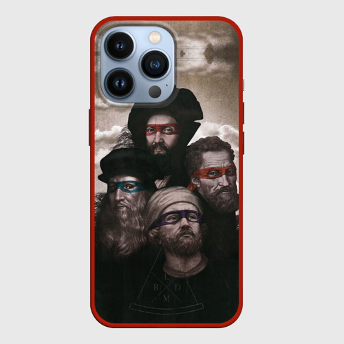 Чехол для iPhone 13 Pro Художники возрождения в повязках, не черепашки, цвет красный
