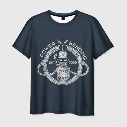 Мужская футболка 3D с принтом Сгибальщик 3000, вид спереди #2