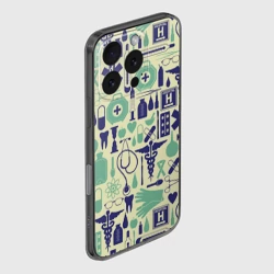 Чехол для iPhone 16 Pro силиконовый с защитой камеры Медицина Паттерн - фото 2