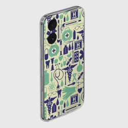 Чехол для iPhone 16 силиконовый с защитой камеры Медицина Паттерн - фото 2