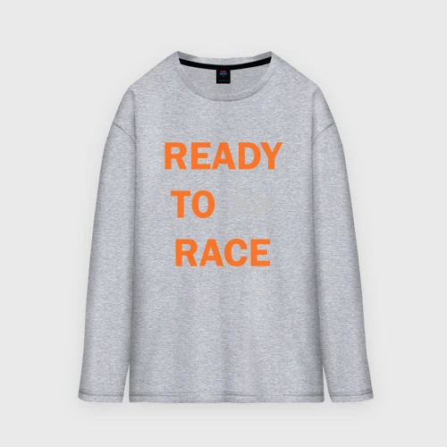 Мужской лонгслив oversize хлопок KTM ready to race +спина