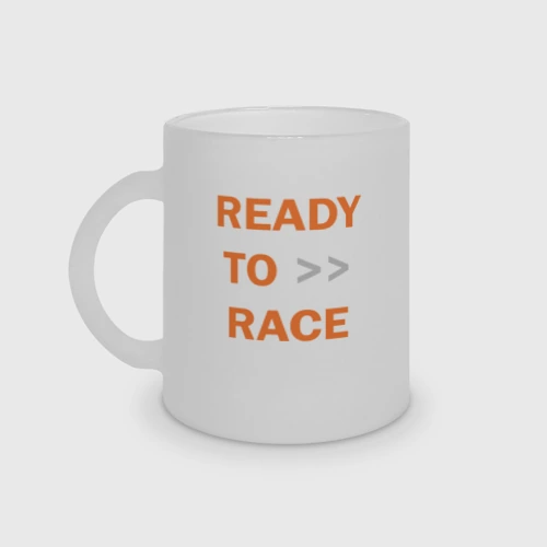 Кружка матовая стеклянная KTM ready to race +спина