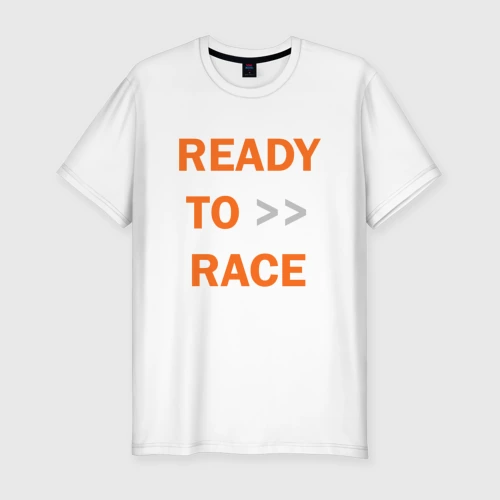 Мужская футболка хлопок Slim KTM ready to race +спина