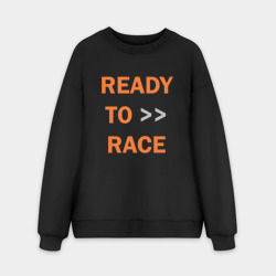 Мужской свитшот oversize без начеса хлопок KTM ready to race +спина