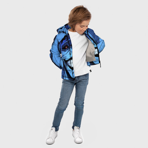 Зимняя куртка для мальчиков 3D Поднятие уровня в одиночку, цвет светло-серый - фото 5