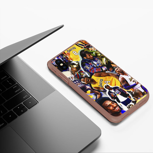 Чехол для iPhone XS Max матовый Коби Брайант Kobe Bryant, цвет коричневый - фото 5