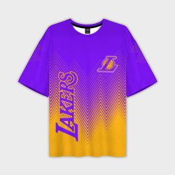 Мужская футболка oversize 3D Los Angeles Lakers Лейкерс