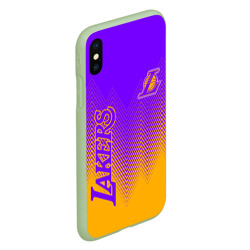 Чехол для iPhone XS Max матовый Los Angeles Lakers Лейкерс - фото 2