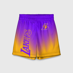 Детские спортивные шорты 3D Los Angeles Lakers Лейкерс