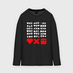 Мужской лонгслив oversize хлопок Love, Death and Robots logo