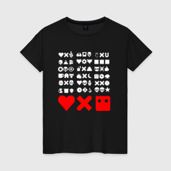 Женская футболка хлопок Love, Death and Robots logo