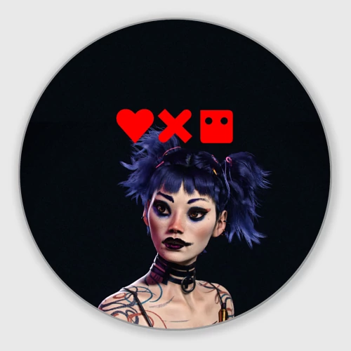 Круглый коврик для мышки Love, Death and Robots - Lora
