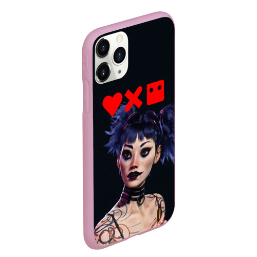 Чехол для iPhone 11 Pro Max матовый Love, Death and Robots - Lora, цвет розовый - фото 3