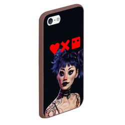 Чехол для iPhone 5/5S матовый Love, Death and Robots - Lora - фото 2